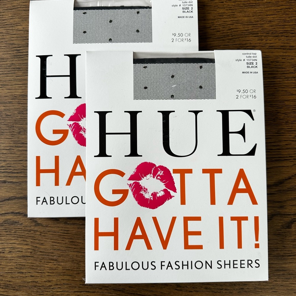 ☀️ 6 for $25 - HUE Fabulous Fashion Sheers | Size 2 | Black